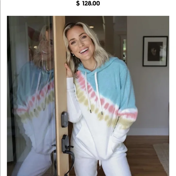 Kristin Cavallari X feat Retro stripe blanket hoodie XS - Picture 6 of 10